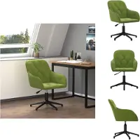 vidaXL Bürostuhl Drehbar Hellgrün Samt