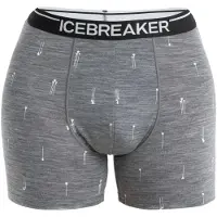 Icebreaker Herren Merino Anatomica Boxers Palm Trail AOP Gritstone Heather XXL