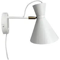Dyberg Larsen Wandlampe Cindy, weiß, Metall, Breite 20,5 cm