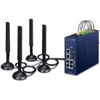 Planet Industrial 5G NR Cellular, Blau, IP30, Extern, 50 mm, 135 mm, 135 mm