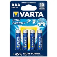 Varta High Energy Alkaline-Batterien Micro AAA 1,5V Blister 4 Stk.