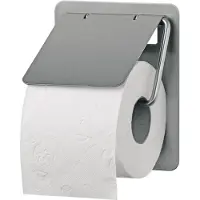 Ophardt hygiene SanTRAL TRU 1 Toilettenpapierspender, Manueller Einzelrollen WC-Papierspender aus Edelstahl, Edelstahl, geschliffen, max. Ø 120 mm, E AFP