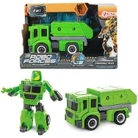 Toi-Toys ROBOFORCES Verwandlungs Roboter Müllwagen 2-in-1 Transformationsspielzeug Truck & Roboter