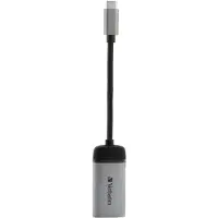 Verbatim USB-C auf HDMI Adapter, 4K-Auflösung, 2 Anschlüsse, USB-C/HDMI, schwarz/grau