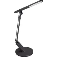 Ideus 7,5-W-LED-Schreibtischlampe mit Dimmer, Touch-Schalter, Timer und USB-Anschluss, schwarz, RAMZES 03899