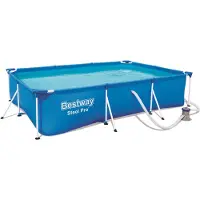 Bestway Steel Pro 3.00m x 2.01m x 66cm, Blau, 3300 l, Gerahmter Pool, Blau, 20,7 kg