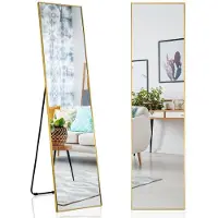 Coast 160 x 40 cm Ganzkörperspiegel, 3 in 1 Standspiegel und Wandspiegel, Ankleidespiegel, Garderobenspiegel für Schlafzimmer, Wohnzimmer und Eingangsbereich Schwarz