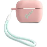 GUESS GUACAPLSVSPG AirPods Pro Hülle pink grün Silikon Vintage