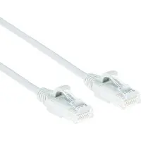 ACT Weiß 10 Meter langes LSZH-U/UTP-Cat-6-Datencenter-Slimline-Patch-Kabel mit RJ45-Anschlüssen, 10 m, Cat6, U/UTP (UTP), RJ-45, RJ-45, Weiß