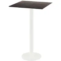 Veba Urban Stehtisch Weiß gestell + Riverwashed Wood HPL 70x70 cm