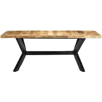 The Living Store Esstisch 200×100×75 cm Massivholz Mango
