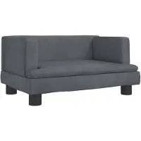 The Living Store Hundebett Dunkelgrau 60x40x30 cm Samt