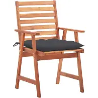 The Living Store Garten-Essstühle 2 Stk. mit Kissen Massivholz Akazie