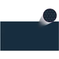 The Living Store Treibende Pool-Solarplane PE 549x274 cm Schwarz und Blau