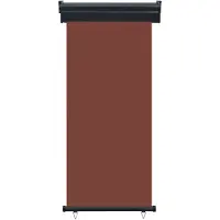 The Living Store Balkon-Seitenmarkise 80 × 250 cm Braun