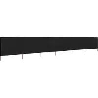 The Living Store 6-teiliges Windschutzgewebe 800 x 80 cm Schwarz