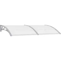 vidaXL Türvordach Grau und Transparent 200x75 cm PC