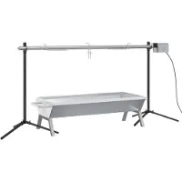 vidaXL Rotisserie-Grill Automatisch Edelstahl