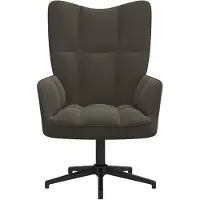 The Living Store Relaxsessel Dunkelgrau Samt