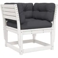 vidaXL Gartensofa mit Armlehnen und Kissen Weiß Massivholz Kiefer