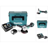 Makita DGA 511 RT1J Akku Winkelschleifer 18V 125mm Brushless + 1x Akku 5,0Ah + Ladegerät + Makpac