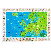 Bigjigs Bodenpuzzle europäische Sehenswürdigkeiten Lernspielzeug Karton
