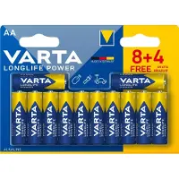 Varta LONGLIFE POWER AA, BLI 12, Alkaline, 1,5V, LR6 - (12 stk.)