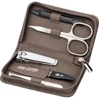 Erbe Manicure Etuis Manicure-Etui mit Reißverschluss, 5-teilig, Taupe 1 Stk.