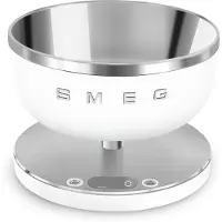 Smeg Küchenwaage "KSC01WHMWW", weiß (weiß, matt), B:20,5cm H:15cm L:20,5cm, Küchenwaagen, Küchenwaage
