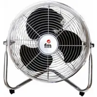 Grupo FM FM Calefacción F-30, Haushalts-Lamellenlüfter, Schwarz, Silber, Flur, 40 cm, AC, 90 W