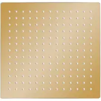 The Living Store Regenbrause Edelstahl 30x30 cm Quadrat Golden