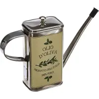 Cilio Olio Oliva Ölkanne, Ölspender aus poliertem Edelstahl, Volumen: 500 ml