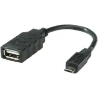Nilox USB OTG Micro-USB B zu USB A Kabel Schwarz RO11.02.8311 - Elektronisches Zubehör