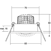 Brumberg LED-Einbaustrahler Berrie-R, RC-dimmbar, weiß