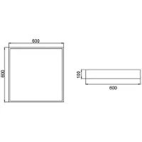 Brumberg LED-Deckenlampe Biro Square, on/off, silber, 4.000K