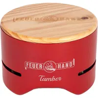Feuerhand Tamber, Grill, Holzkohle, 19,3 cm, Tisch, Feuerrost, Rot
