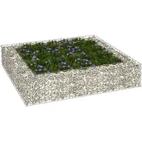 vidaXL Gabionen-Hochbeet Verzinkter Stahl 100x100x20 cm