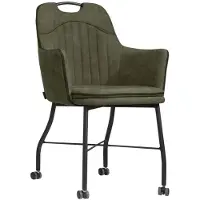MX Sofa Stuhl Floria mit Rollen - Moos
