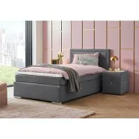 Home affaire Boxbett "ALFIE, Polsterbett wahlweise mit Bettkasten, Samtvelours-Bezug" mit Bonnell-oder Taschenfederkernmatratze H2,H3, H4, 120/140/180x200cm