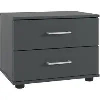 Wimex Nachtkommode "Taiga", grau (graphit), B:52cm H:40cm T:38cm, Holzwerkstoff, Sideboards, Nachtkommode, mit 2 Schubladen, 52cm breit