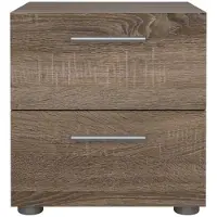 Home affaire Nachtkommode "Pepe, Nachttisch, Nachtschrank, Beistelltisch", braun (trúffel), B:40cm H:42,3cm T:40,3cm, Holzwerkstoff, Sideboards, Nachtkommode, mit 2 Schubläden, Breite 40, Höhe 42 cm