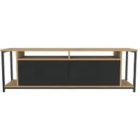 Skye Decor , Omar - Oak, Black, Fernsehtisch, Eiche, 100 % MELAMINBESCHICHTETE SPANPLATTEN, 160 x 35 x 50,8 cm