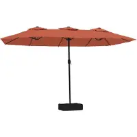 The Living Store Doppelsonnenschirm Terrakotta 449x245 cm
