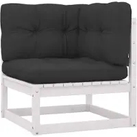 vidaXL Garten-Ecksofa mit Kissen Massivholz Kiefer
