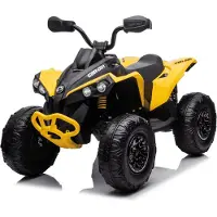 Vrooomy Elektro Kinderquad 12V - Can-Am Renegade - 4x4 - 3 bis 7 Jahre - Gelb