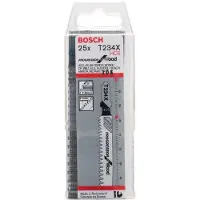 Bosch Stichsägeblatt T 234 X Progressor for Wood, 25er-Pack
