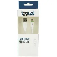 Iggual IGG316931, 1 m, USB A, Micro-USB A, USB 2.0, Weiß