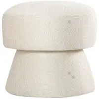 Hannah Home , Endor 7453, Sitzpuff, 50 % BAUMWOLLE / 50 % LEINEN, Creme, 48 x 48 x 45 cm