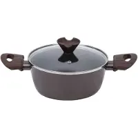 Resto Carina, 2,5 l, Rund, Bordeaux, Aluminium, Braun, Holz