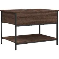 vidaXL Couchtisch Braun Eichen-Optik 70x50x50 cm Holzwerkstoff Metall